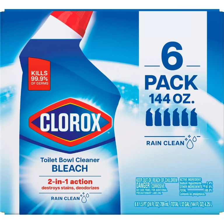 Toilet Bowl Cleaner with Bleach, Rain Clean, 6pk., 144 fl. oz.