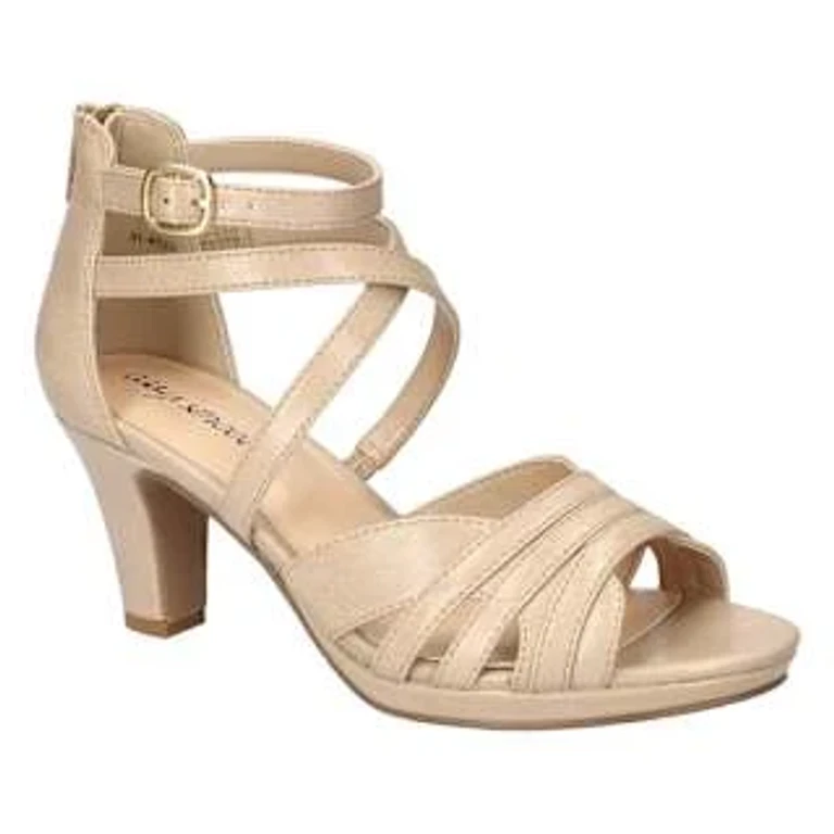 Women's Crissa Nude Pearlized Platform Sandals