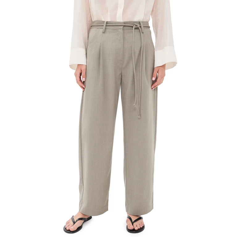 Tailored Barrel Pants Light Taupe L