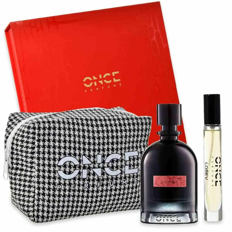 Once Gift Box: Once Perfume - Lorev Edpi 100Ml + Travel 10Ml + Pouch