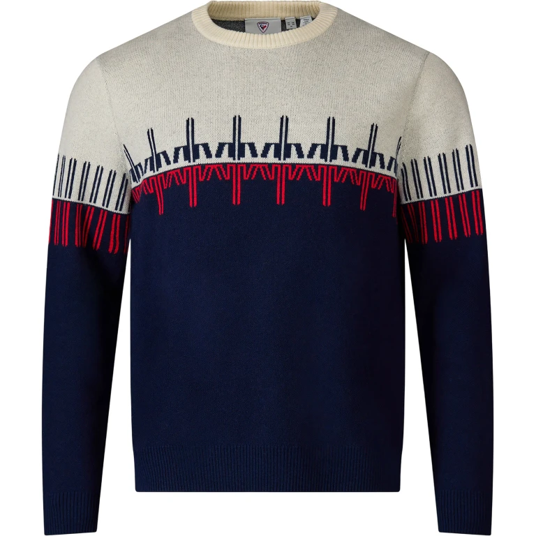Patterned Crew Neck Sweater - Men's