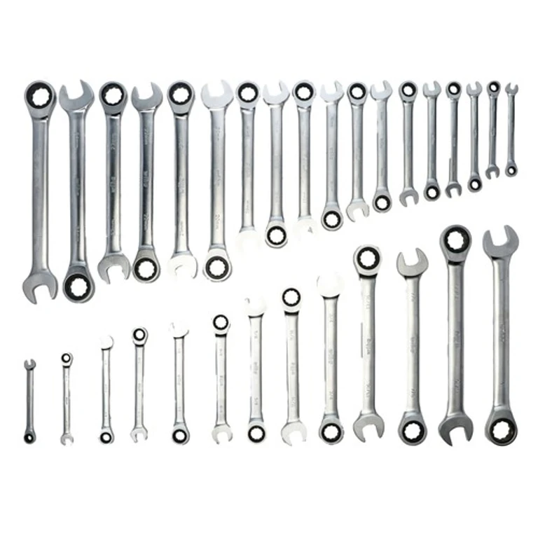 30392 (31-Piece) SAE and Metric Ratcheting Wrench Tray Set