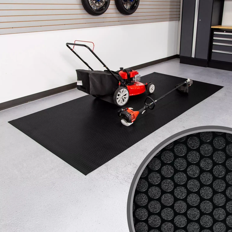 Small Coin Vinyl Garage and Utility Flooring - 5-Ft x 10-Ft, Midnight Black:- Midnight Black