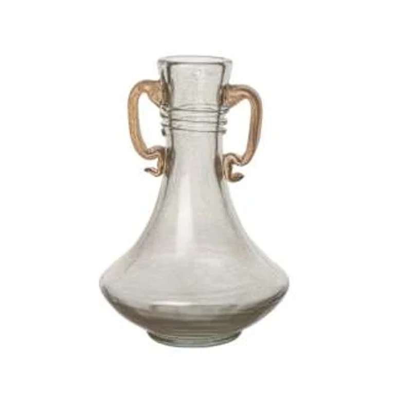 Clear Glass Everyday Jar Vase for Spring Decorative Home Accents and Floral Arrangements