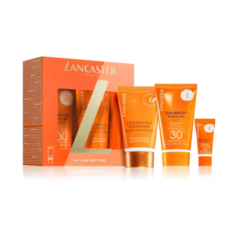 Sun Beauty women's gift pack body milk to prolong your tan 30 ml + body milk SPF 30 face protective cream SPF 30