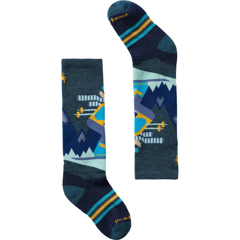 Wintersport Full Cushion Mountain Moose Pattern OTC Socks - Kids