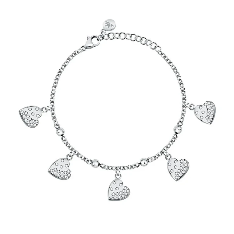 Romantic Bracelet in Steel with Crystals Passioni Saun11