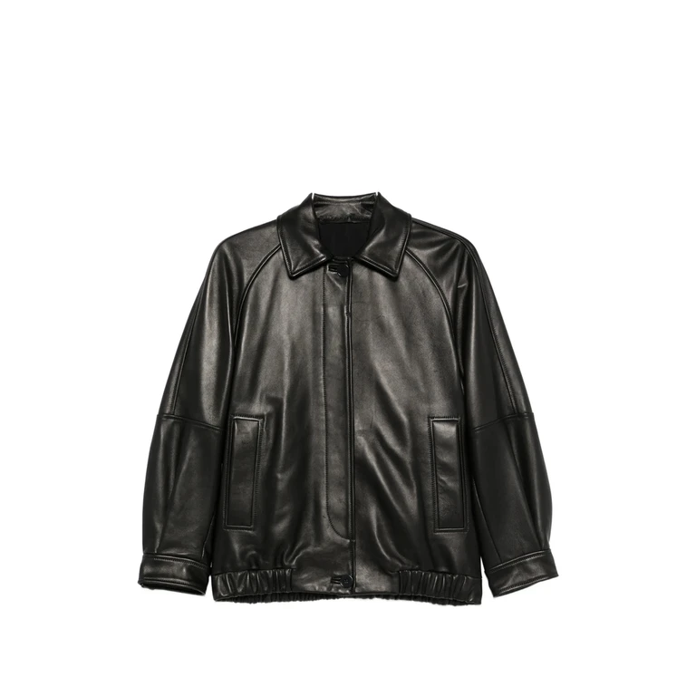Button-up Leather Jacket