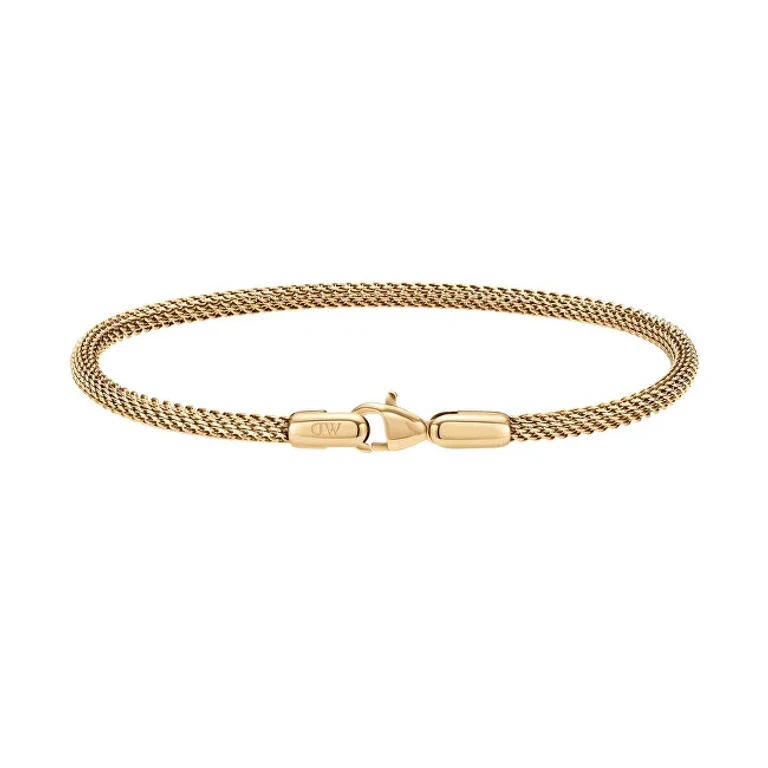 Fashion Gold-Plated Steel Bracelet, Model Perfect Pair Dw0040068 - Length: 18.5 Cm