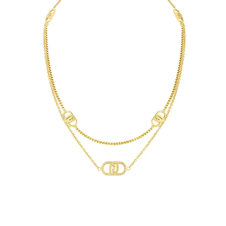 Liu Jo Gold Plated Necklace with Crystals Lj2907