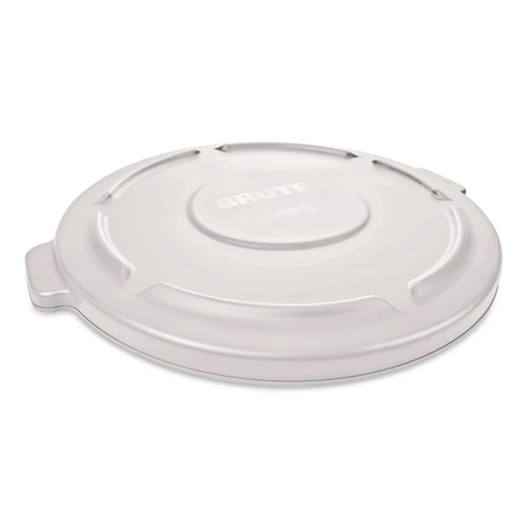 FG263100WHT 22.25 in. BRUTE Self-Draining Flat Top Lids for 32 gal. Round BRUTE Containers - White