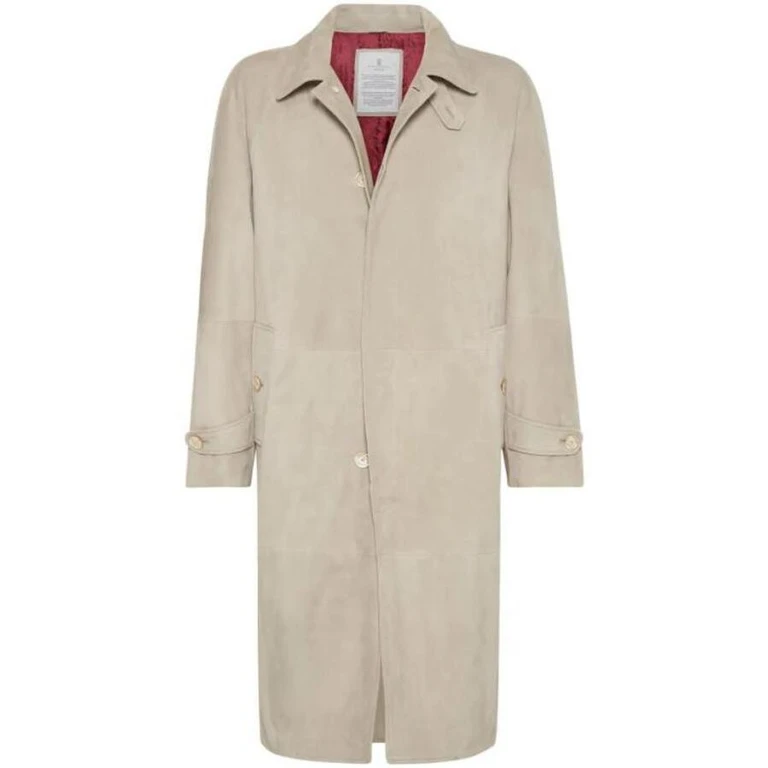 Light Beige Leather Coat