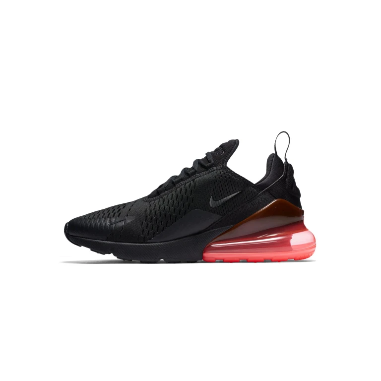 Mens Air Max 270 Black/Black-Hot Punch