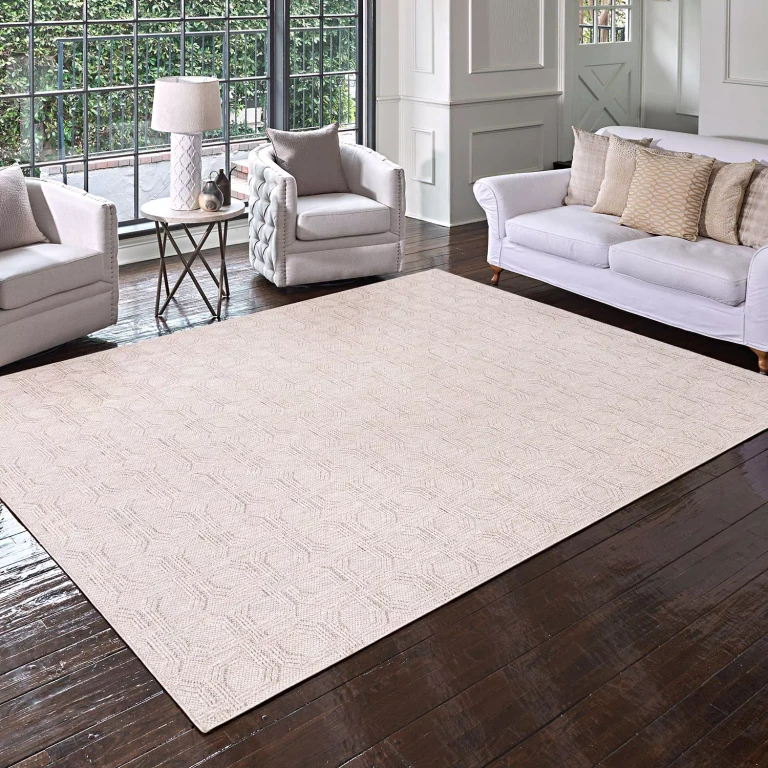 Malini Area Rug:- Haley Beige, 7'10'x10'