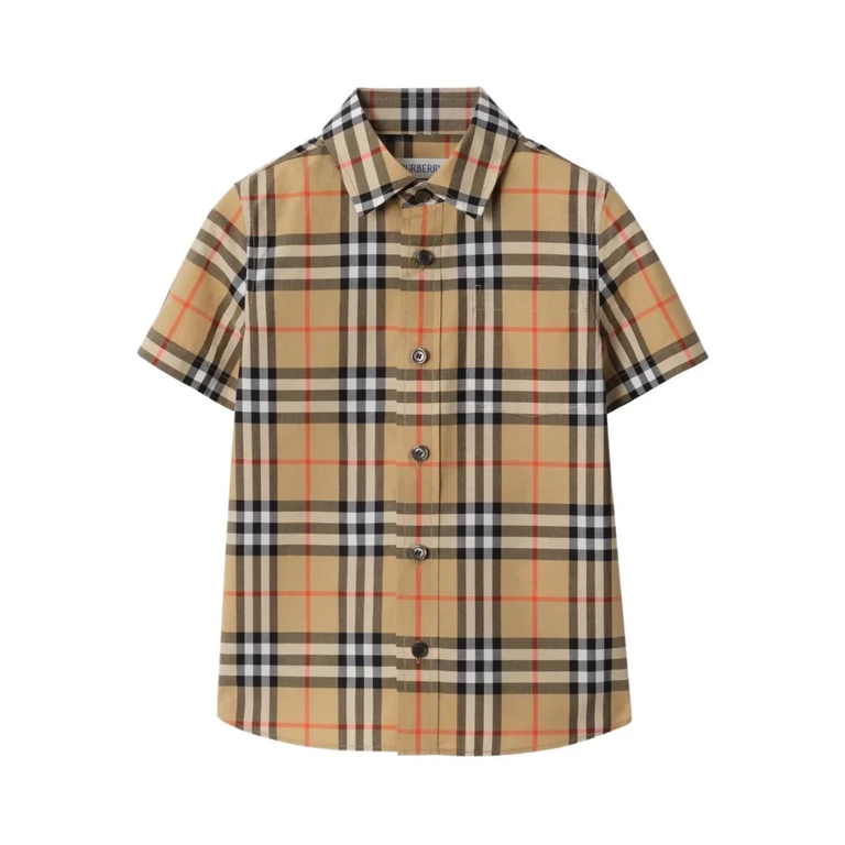 Camisa de manga curta Burberry Kids Owen