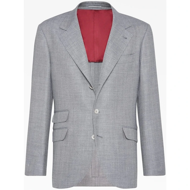 Medium Grey Wool Blend Blazer