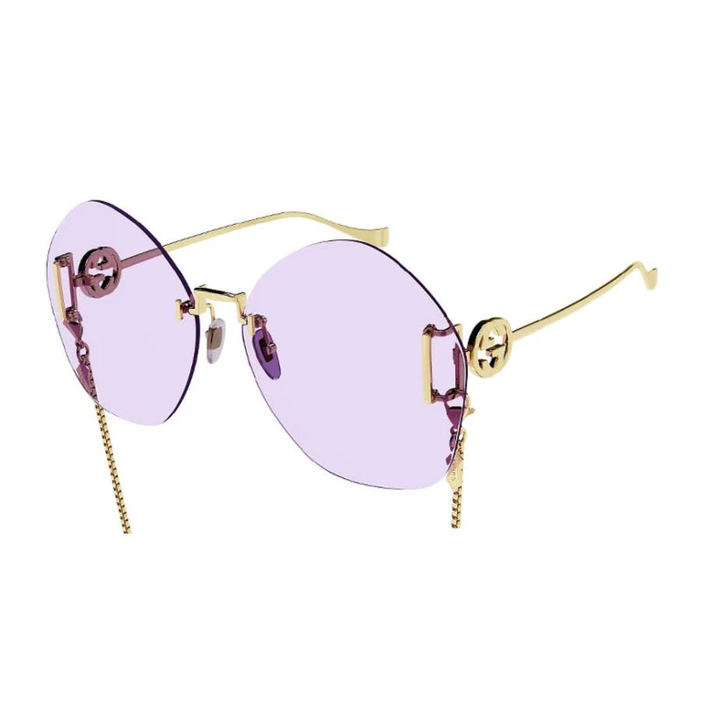 Ladies Gold Tone Geometric Sunglasses GG1203S 001