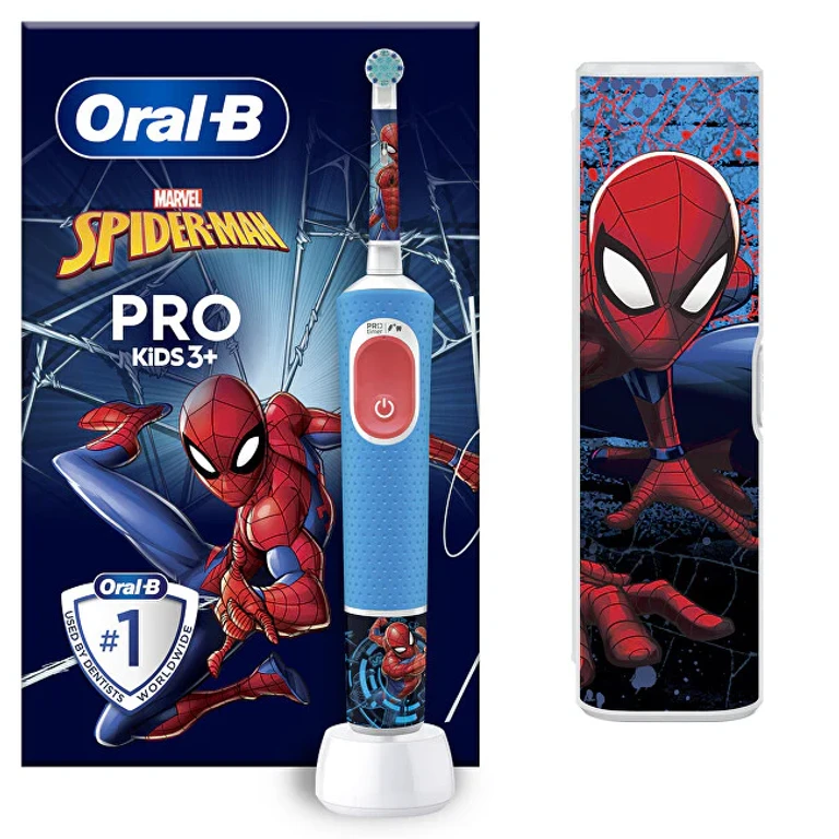Electric Toothbrush Vitality Pro Kids Spiderman with Travel Case