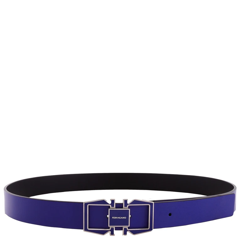 Reversible Gancini Leather Belt