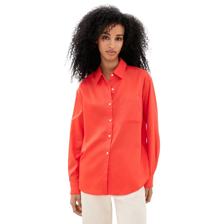 Yoko Classic Button Down Feu S