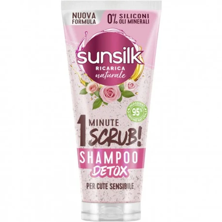 Detox Shampoo Rose Scrub 1 Minute Sensitive Scalp 200 Ml