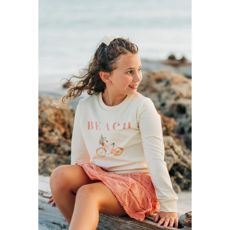 Girl's Sweatshirt ~ Beach Bike