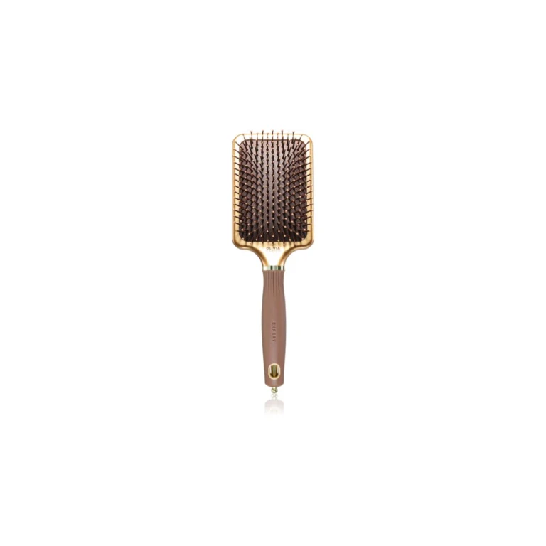 Rectangular Paddle Combing Hairbrush Gold&Brown
