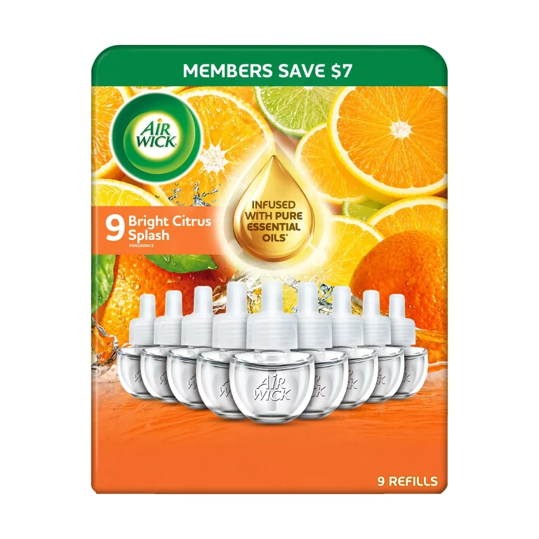 Plug In Scented Oil Air Freshener Refills, Bright Citrus, 9 refills