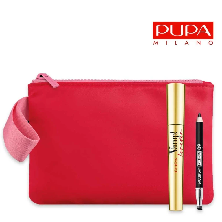 Pupamake-up vamp forever mascara kit + mini multiplay + clutch bag