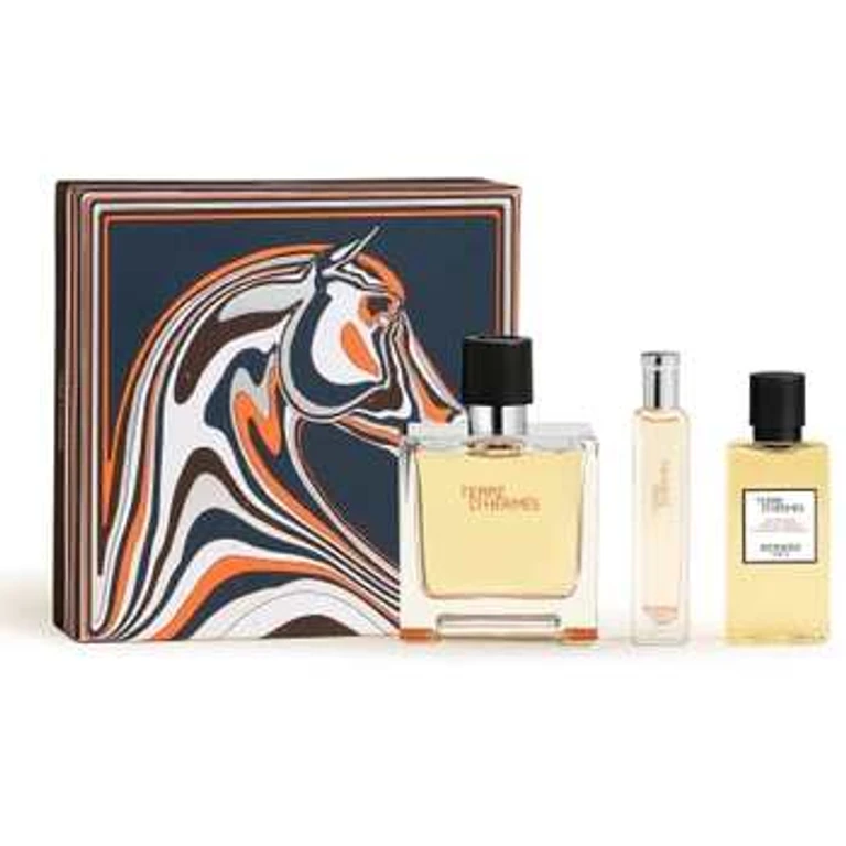 Hermes Terre D´Hermes Pure Perfume Gift Set Parfum 75 ml, shower gel 40 ml and Pure Perfume miniature 15 ml - 75 ml