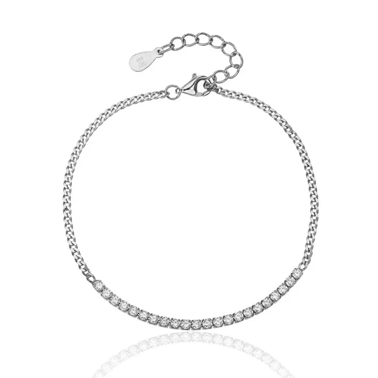 Sparkling Silver Bracelet with Zirconia Svlb0557Xj6Bi18