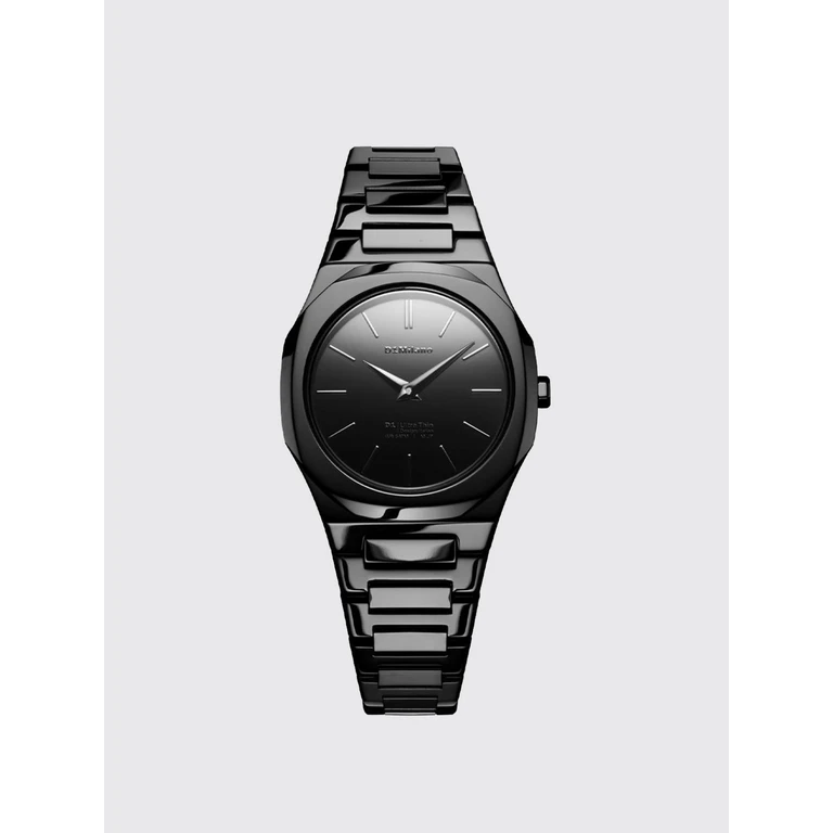 D1 MILANO Black Mirror Stainless Steel Quartz Watch with Anti-Reflective Glass (D1UTBL41BLACKGLEAM)