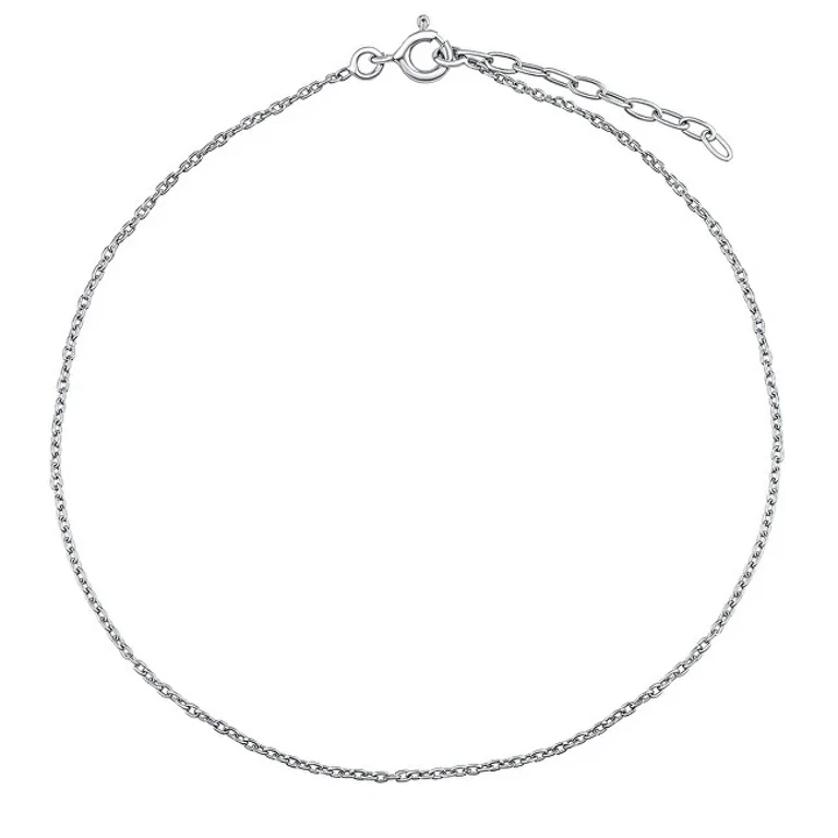 Becky Zt190350A Silver Ankle Chain