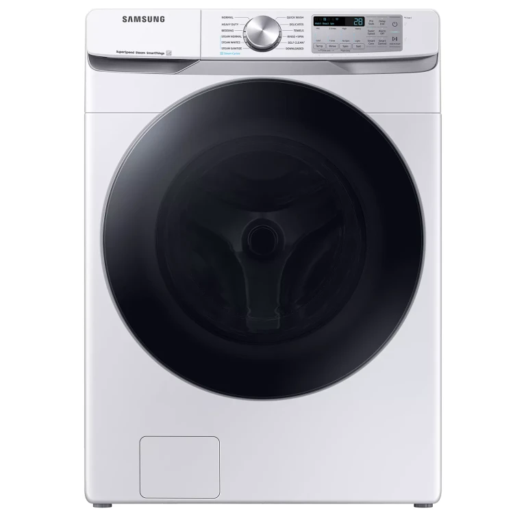 4.5 Cu. Ft. Large Capacity Smart Front Load Washer w/ Super Speed Wash (White):- White