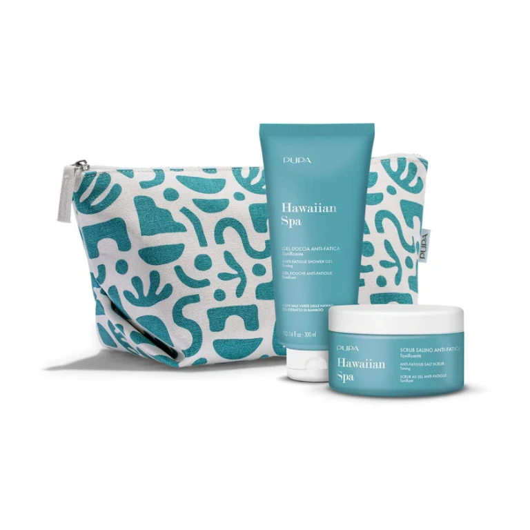 Hawaiian Spa Scrub Salino 350g + Anti-fatigue Shower Gel 300 Ml 1 unit