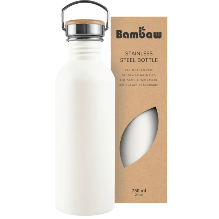 Stainless Steel Water Bottle 750ml Polar White