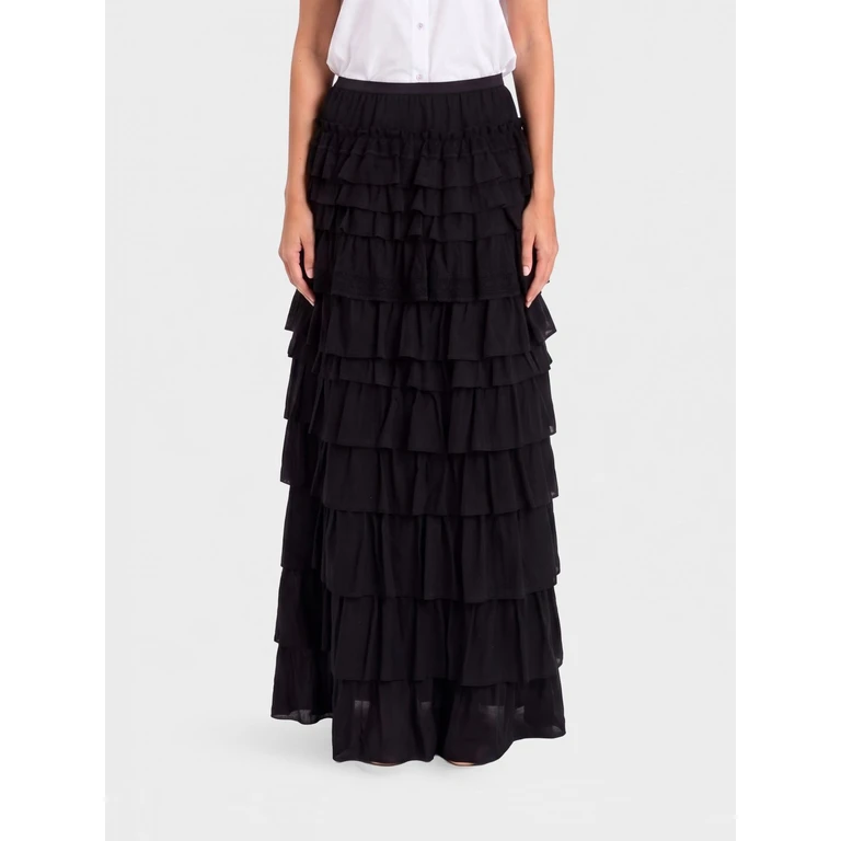 Cotton Skirt with Ruffles (261AQ205000006)