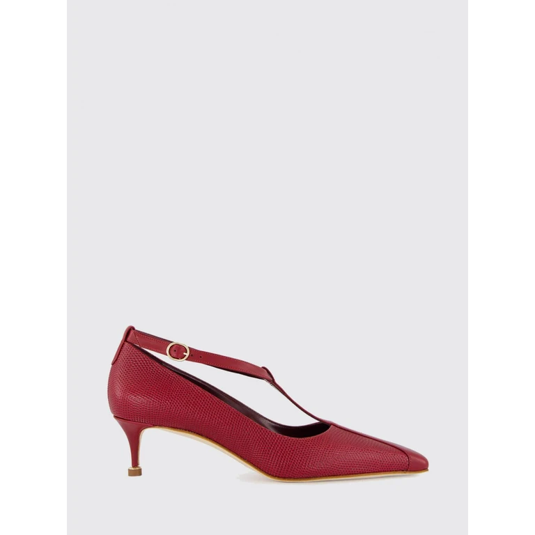 Rosellon Lizard-Print Leather T-Strap Mary Jane Pumps (4252128A22U)