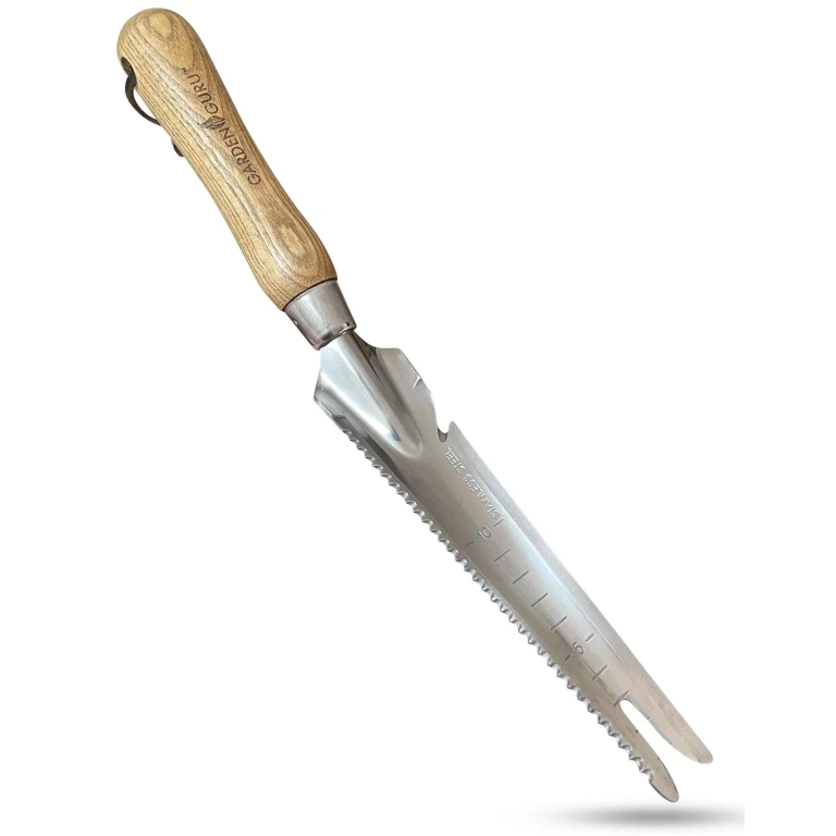 Garden Guru Hand Weeder Trowel with Ergonomic Wood Handle