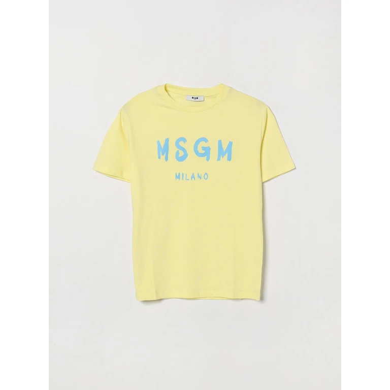 MSGM Kids Cotton T-shirt with Logo (S6MSJUTH001MS075)