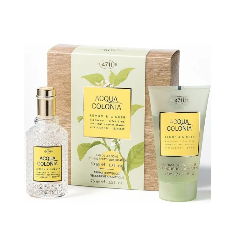 Set 4711: Acqua Colonia Lemon & Ginger Eau de Cologne Unisex 50 ml + Acqua Colonia Lemon & Ginger Moisturising Body Shower Gel All skin types 75 ml
