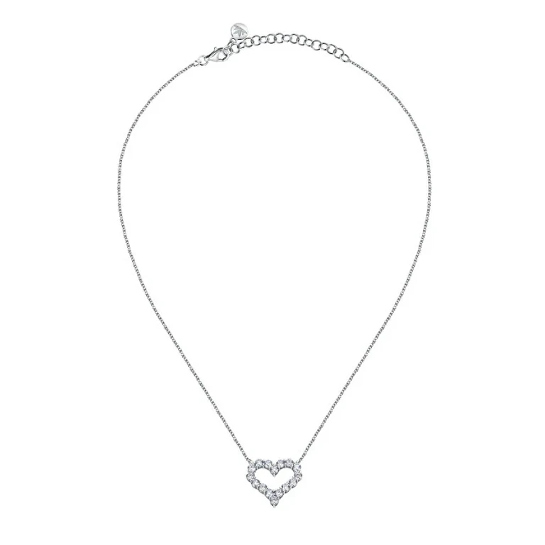 Delicious Heart-Shaped Silver Necklace Tesori Saiw128