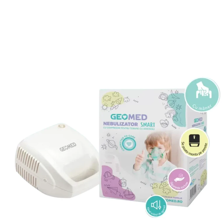 Nebulizers Geomed with compressor and compact design for adults and children Electric mask for adults Children's mask Mouthpiece Air tube and m