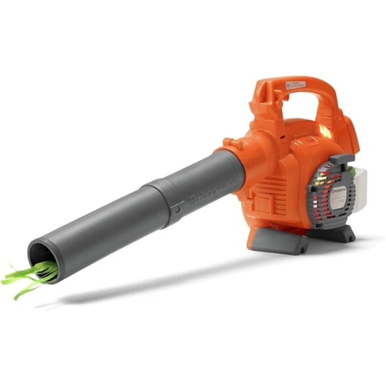 125B Plastic Toy Leaf Blower with Light-Up Engine for Ages 3 and Up - Orange/Gray