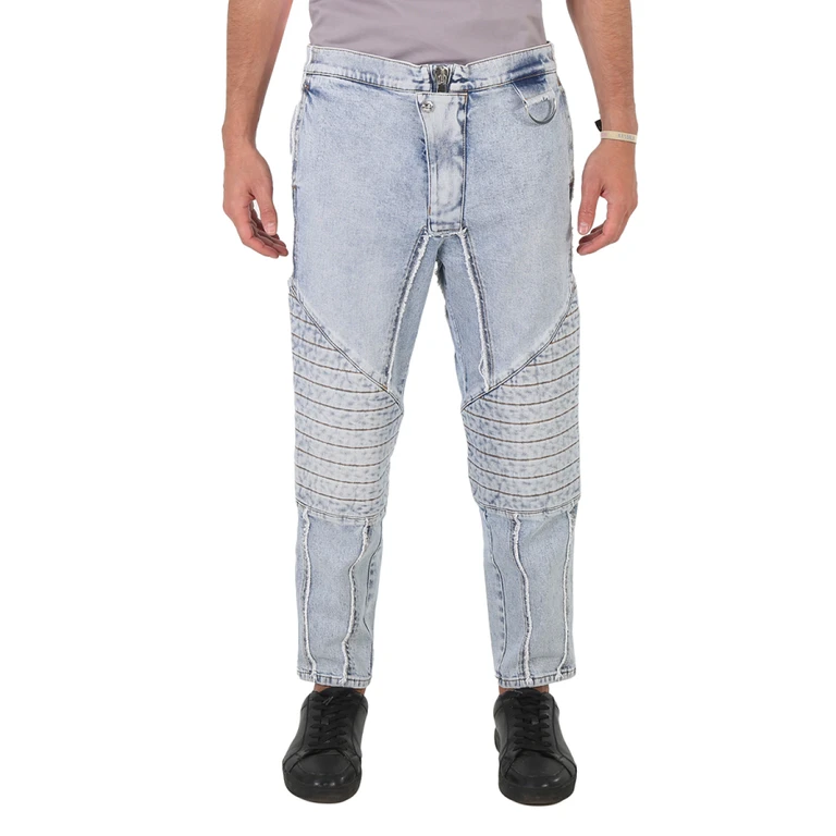 Mens Ribbed Cotton Slim-Fit Jeans