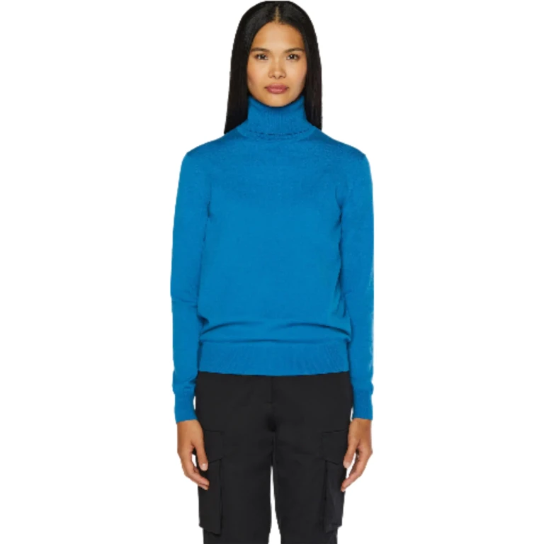 Stretch Merino Turtleneck Top - Women's