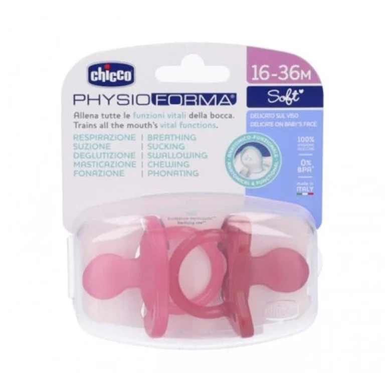 Physio Soft Pacifier pink 16-36 months+ 2 Units