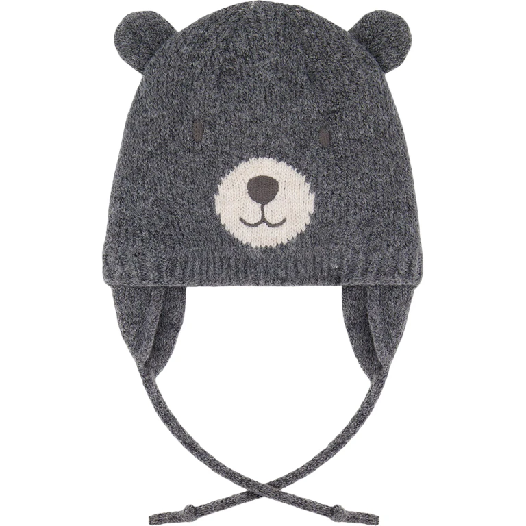 Lined Knit Hat with Ears - Little Boy