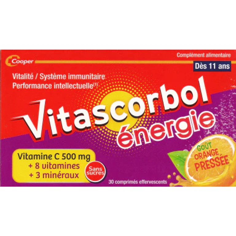 Energy Orange Flavour Pressed 30 Effervescent Tablets