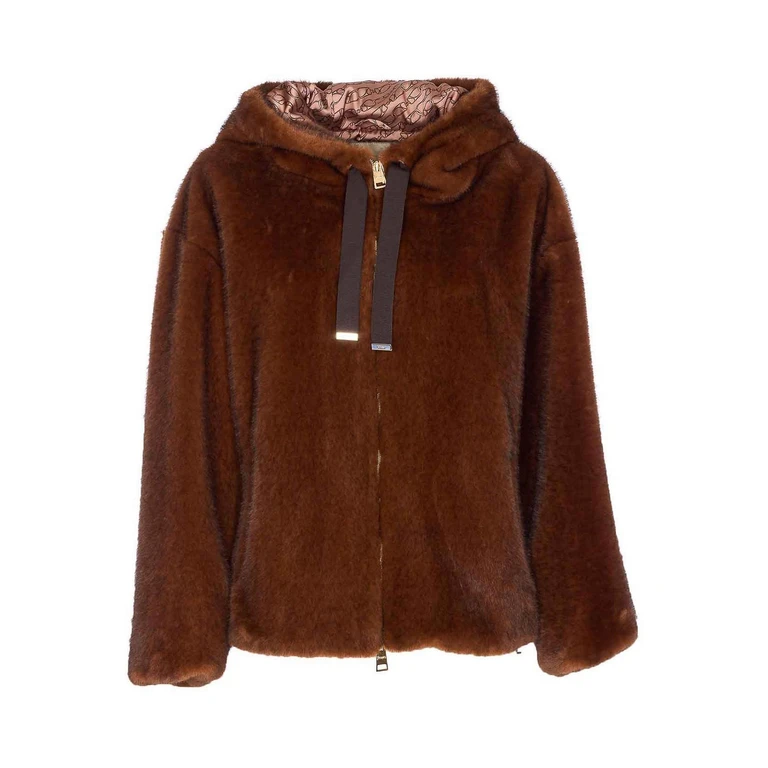 Bomber marron en fausse fourrure